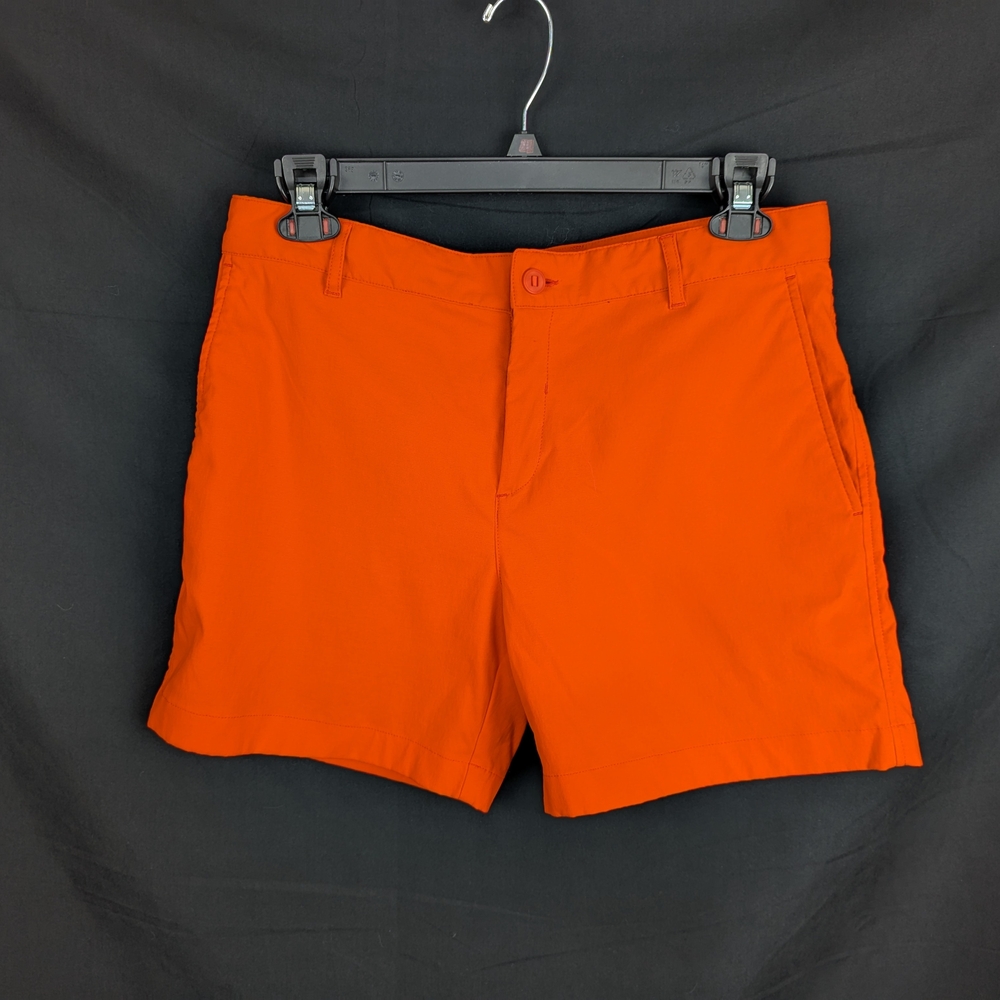 Outlier NYC Orange Flat Front Shorts Lightweight Casual